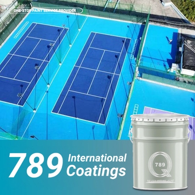 Fireproof Basketball Tennis Court Floor Paint , Seamless Acrylic Floor Coating