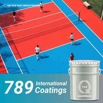 Acrylic Outdoor Sports Floor Coating Silicon PU Dustproof For Tennis Court